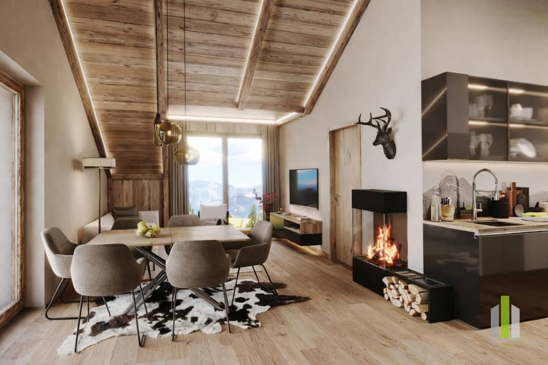 Top floor apartment ski in ski out with sauna