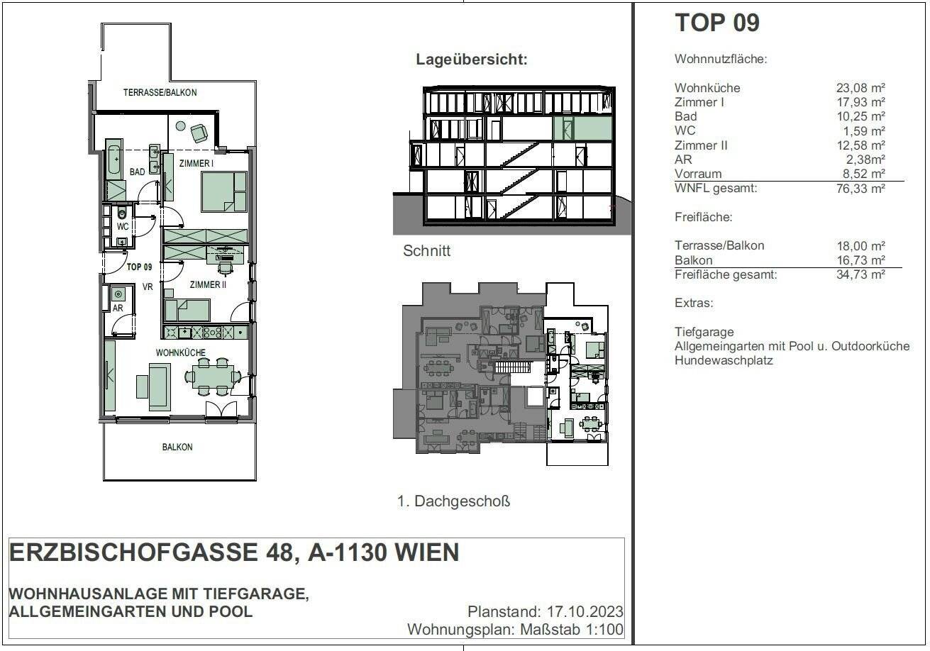 New build attic apartment with terrace