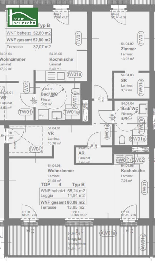 Erdgeschosswohnung am Eggenberger Gürtel Loggia