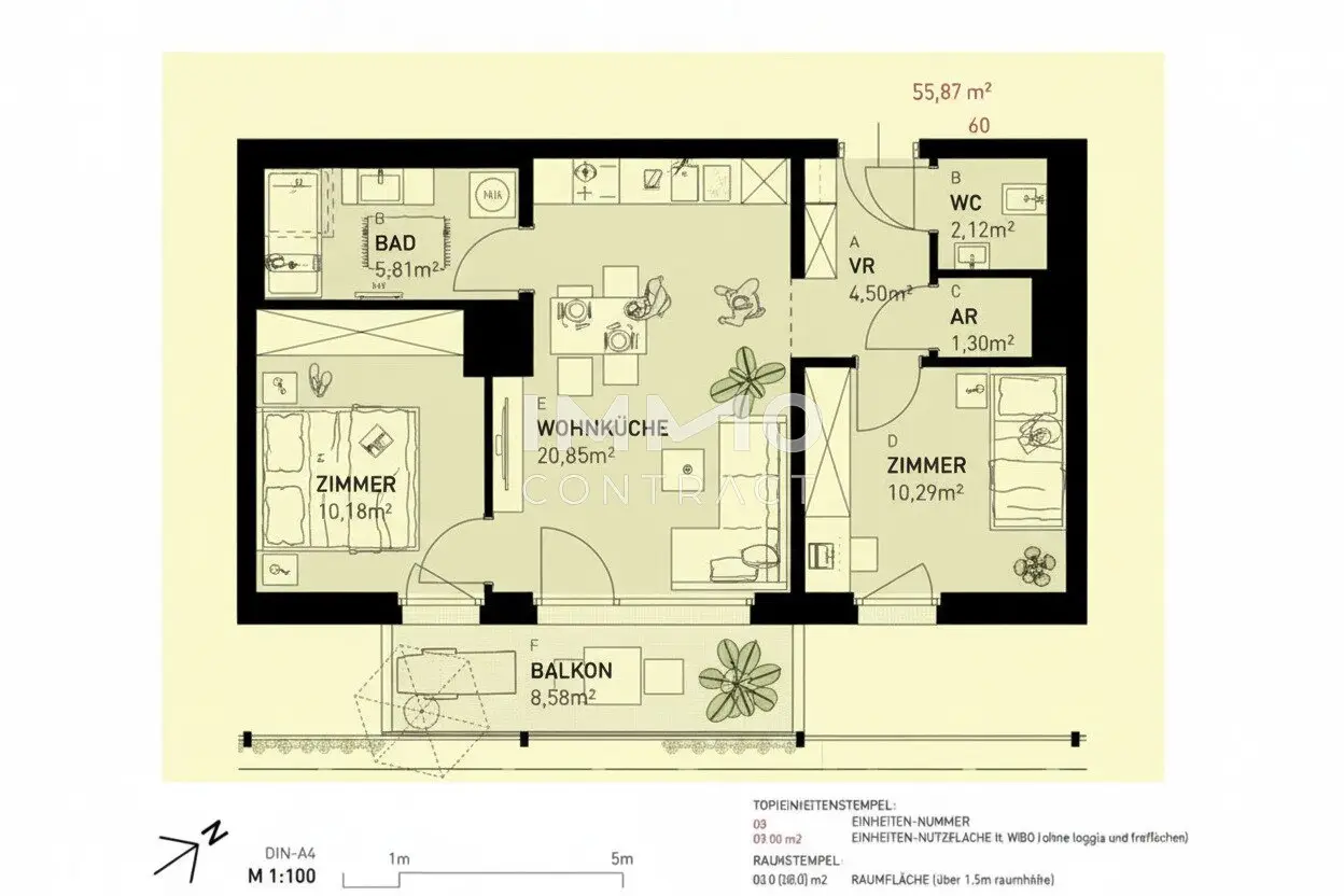 Neubau Wohnung mit Balkon Grünblick