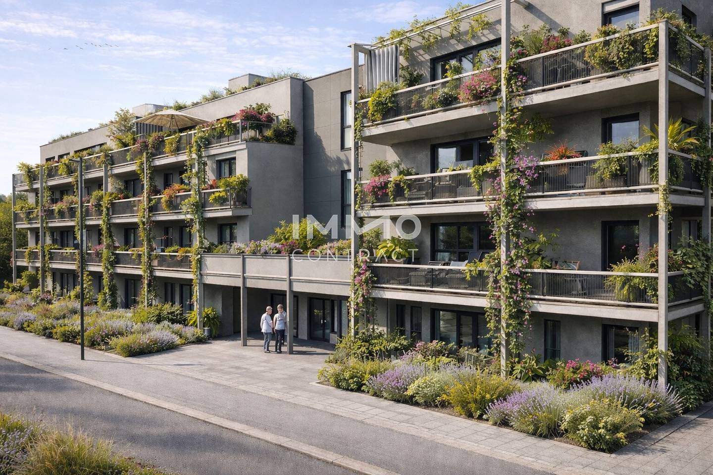 First occupancy apartment with terrace and underground parking