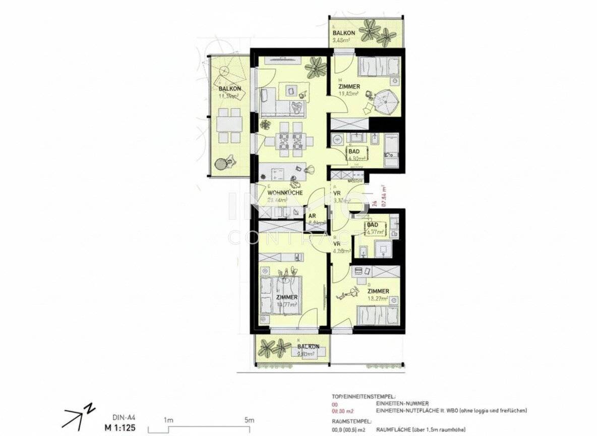 First occupancy Wohnung with private outdoor space