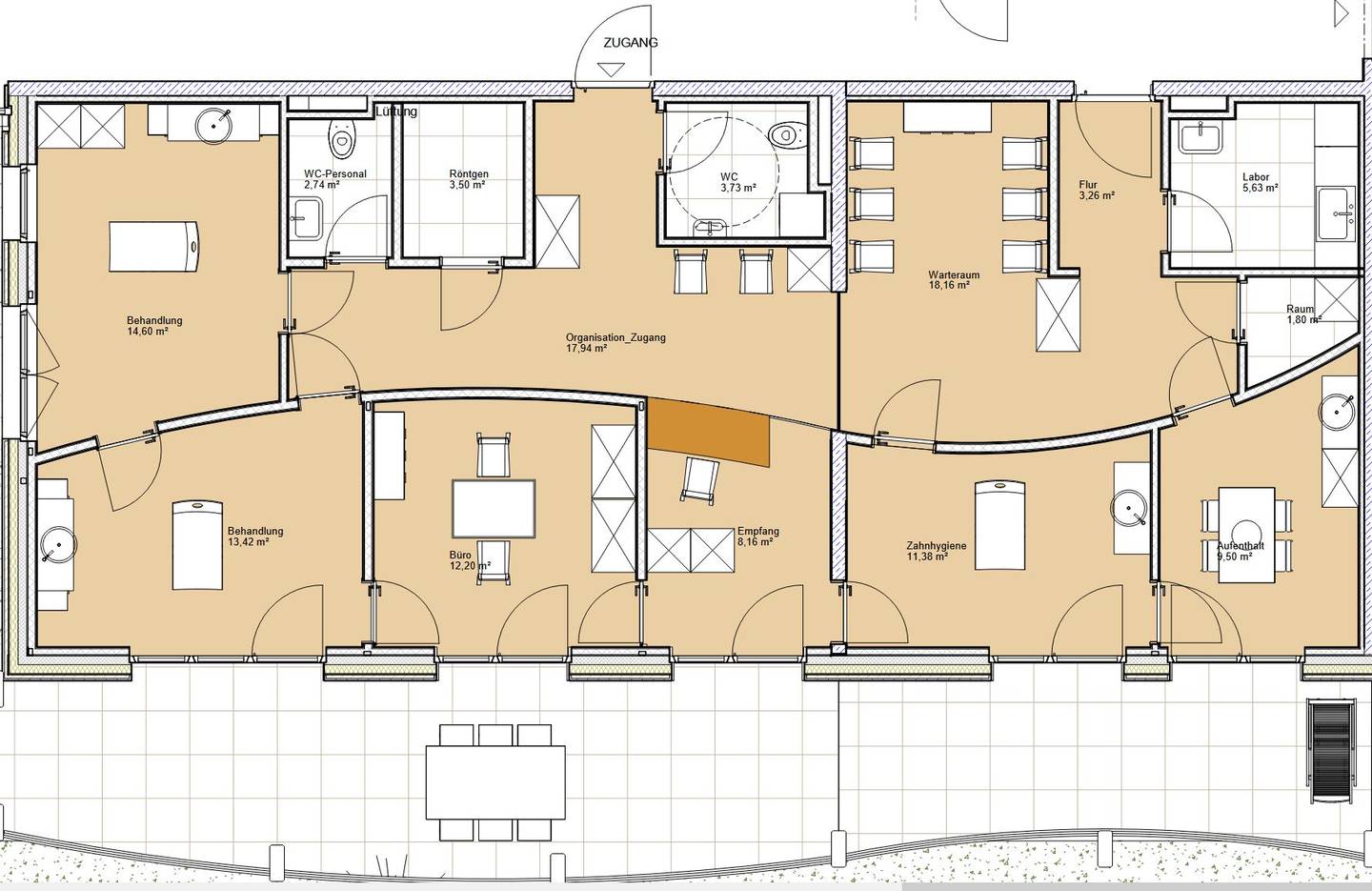 Moderne Praxisfläche Fußach 128m²