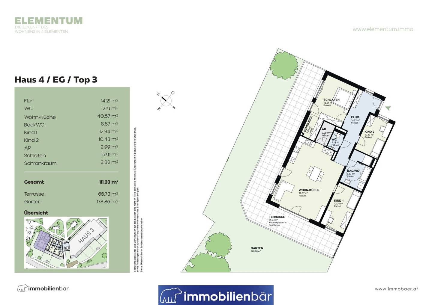 Erdgeschosswohnung mit Garten und Terrasse im Neubau