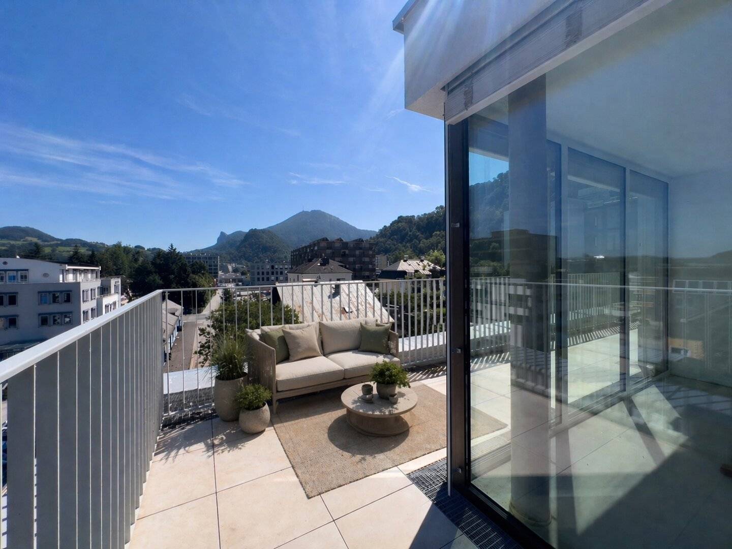 Freie Aussicht auf den Gaisberg