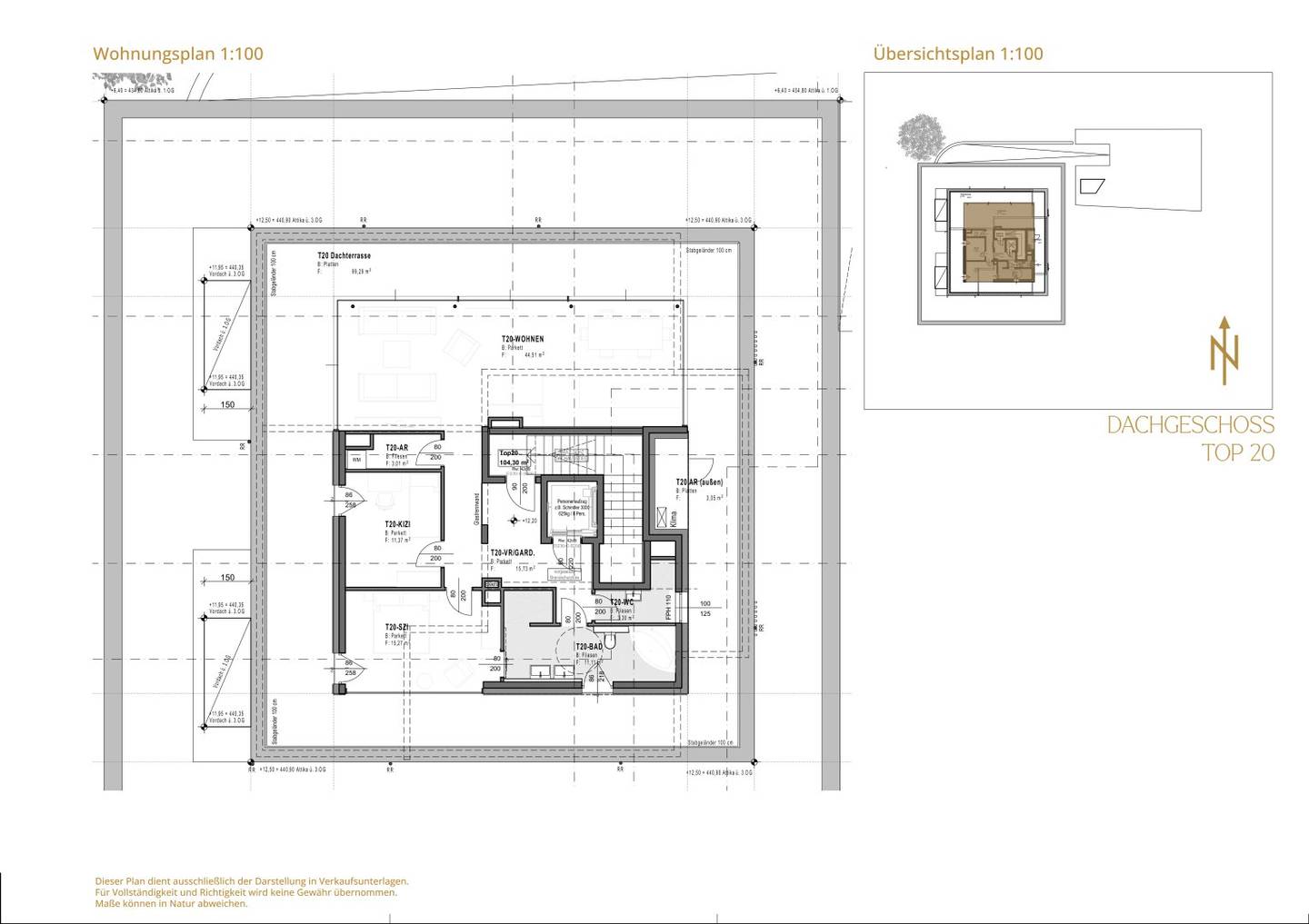 DAS STADTGLÜCK | Exklusives Neubau-Penthouse mit 360° Dachterrasse | Tiefgarage & Barrierefrei