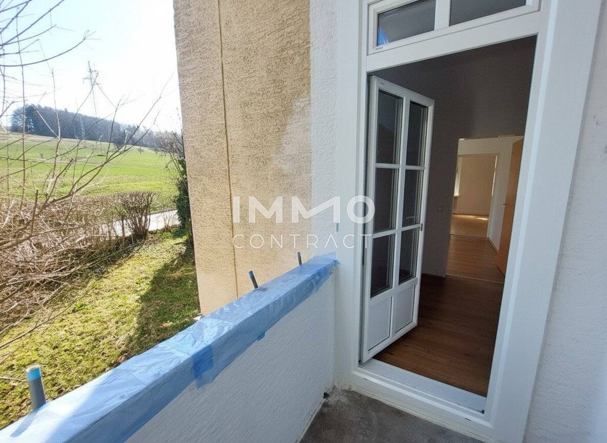 Old building apartment with loggia outskirts
