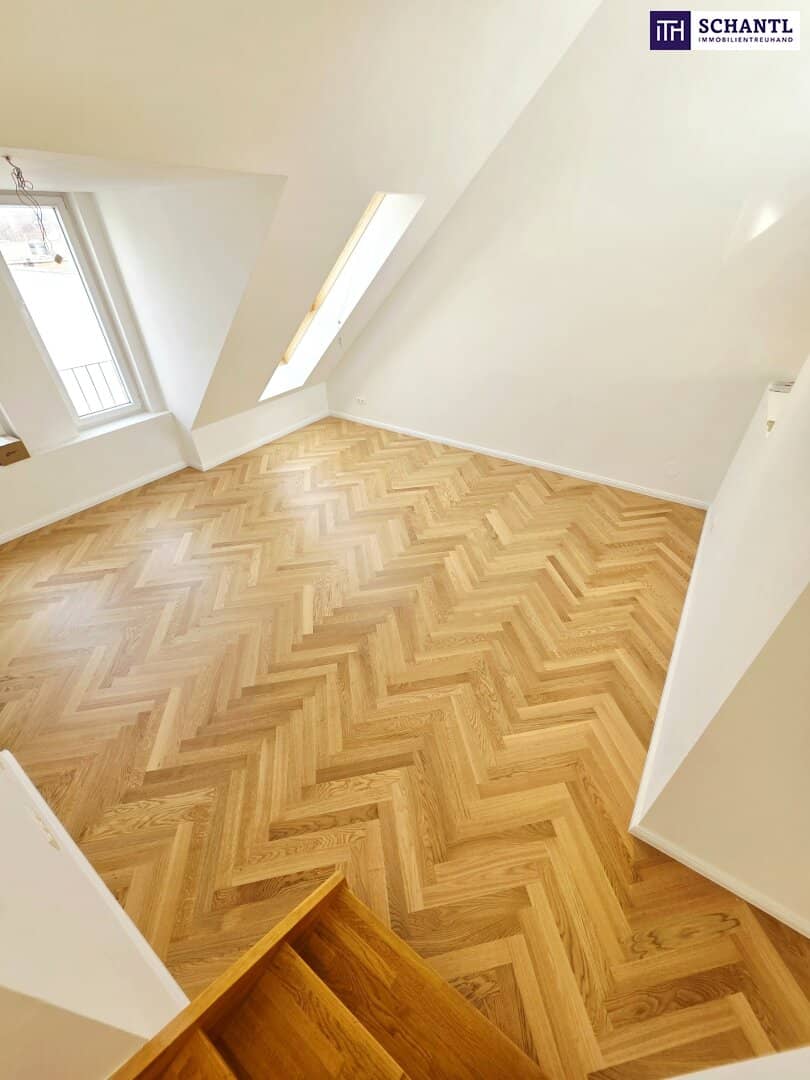 Attic apartment with terrace and distant view