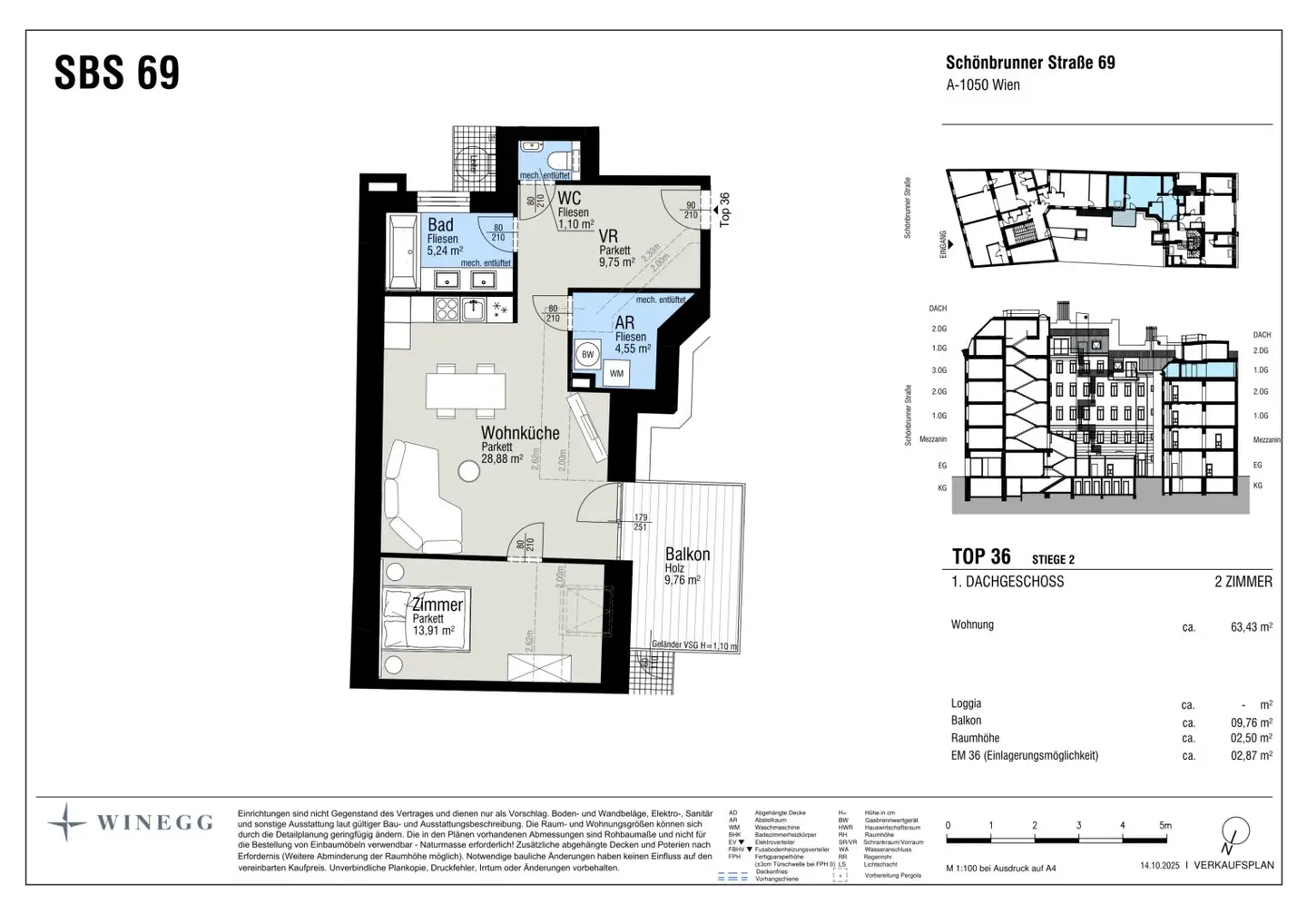 2-Room Attic Apartment with Balcony