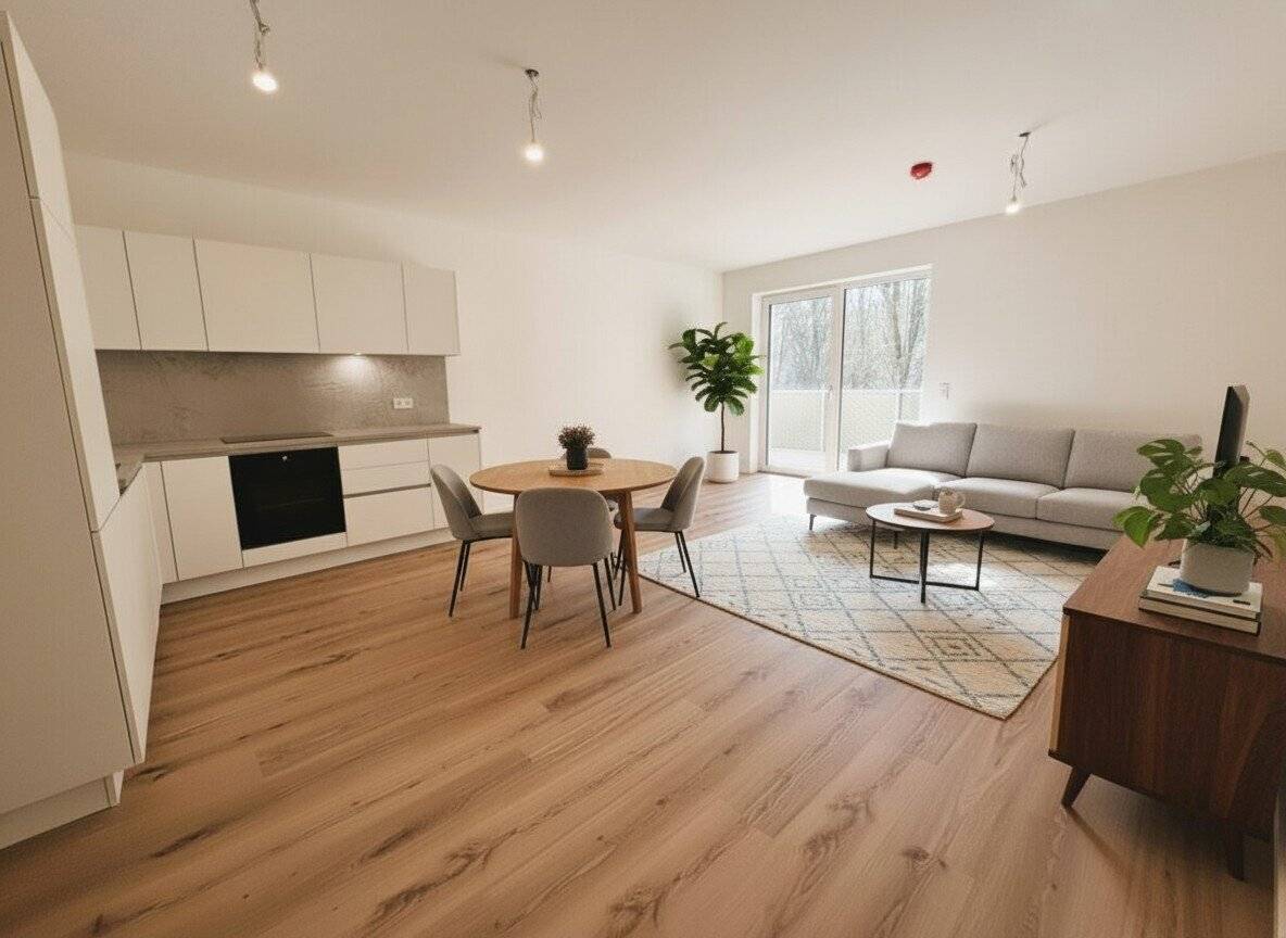 Newly built Wohnung near Linz Uni in green
