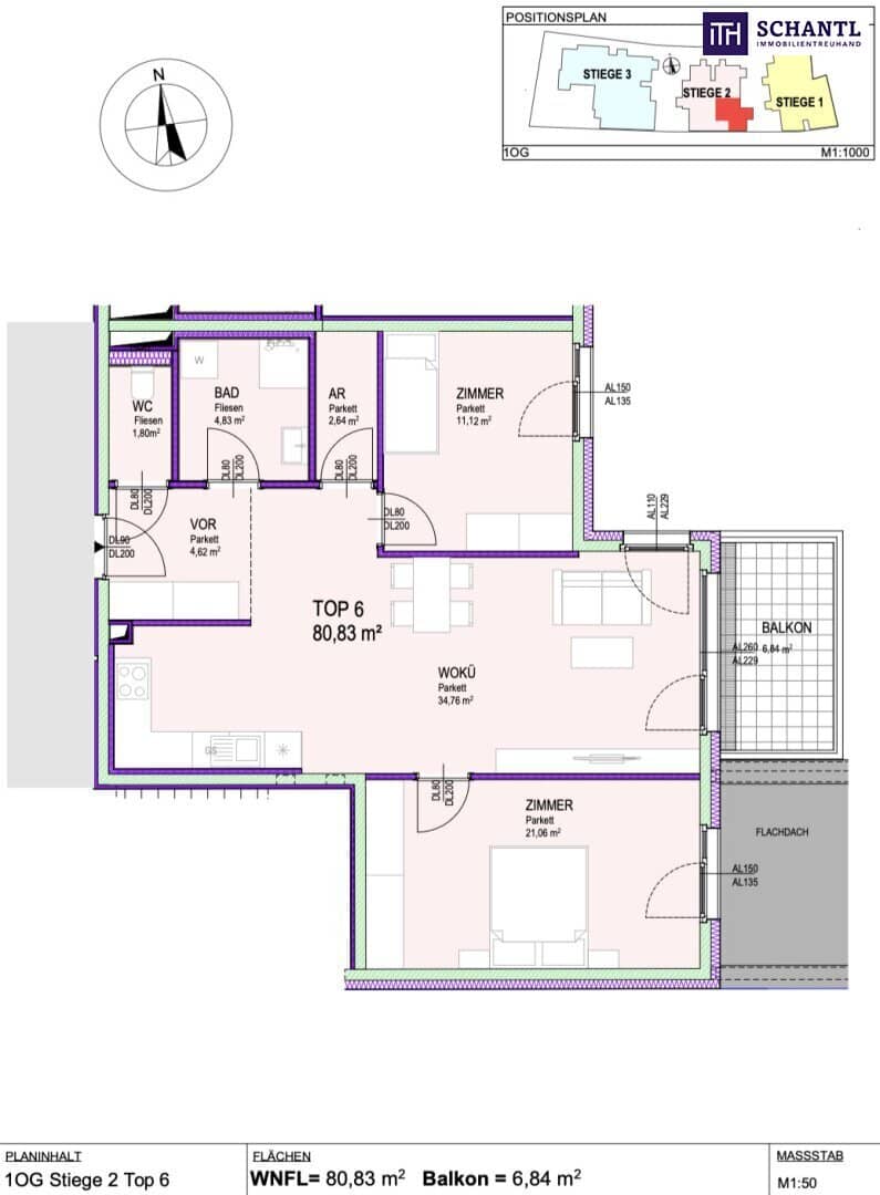 Neubau Erstbezug Wohnung Balkon im Grünen