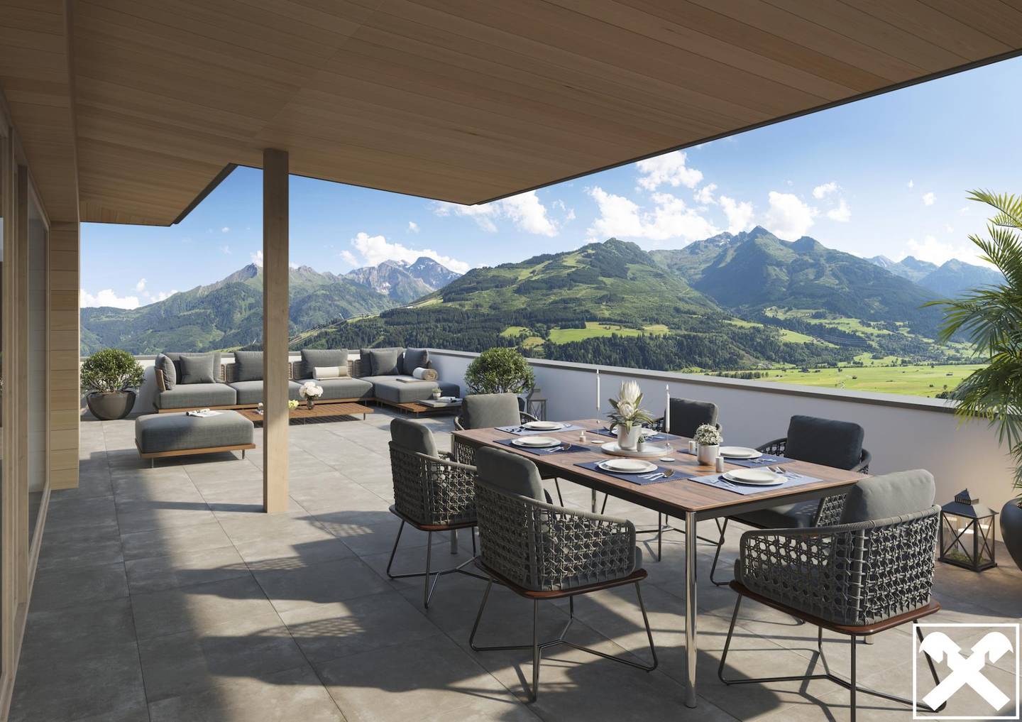Penthouse with private lift and terrace