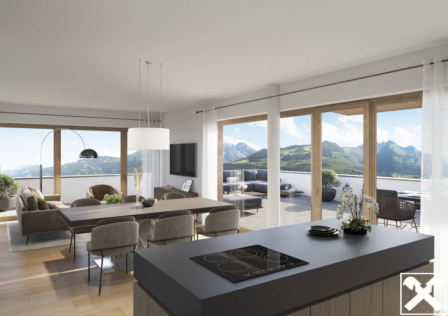 Penthouse with private lift and terrace