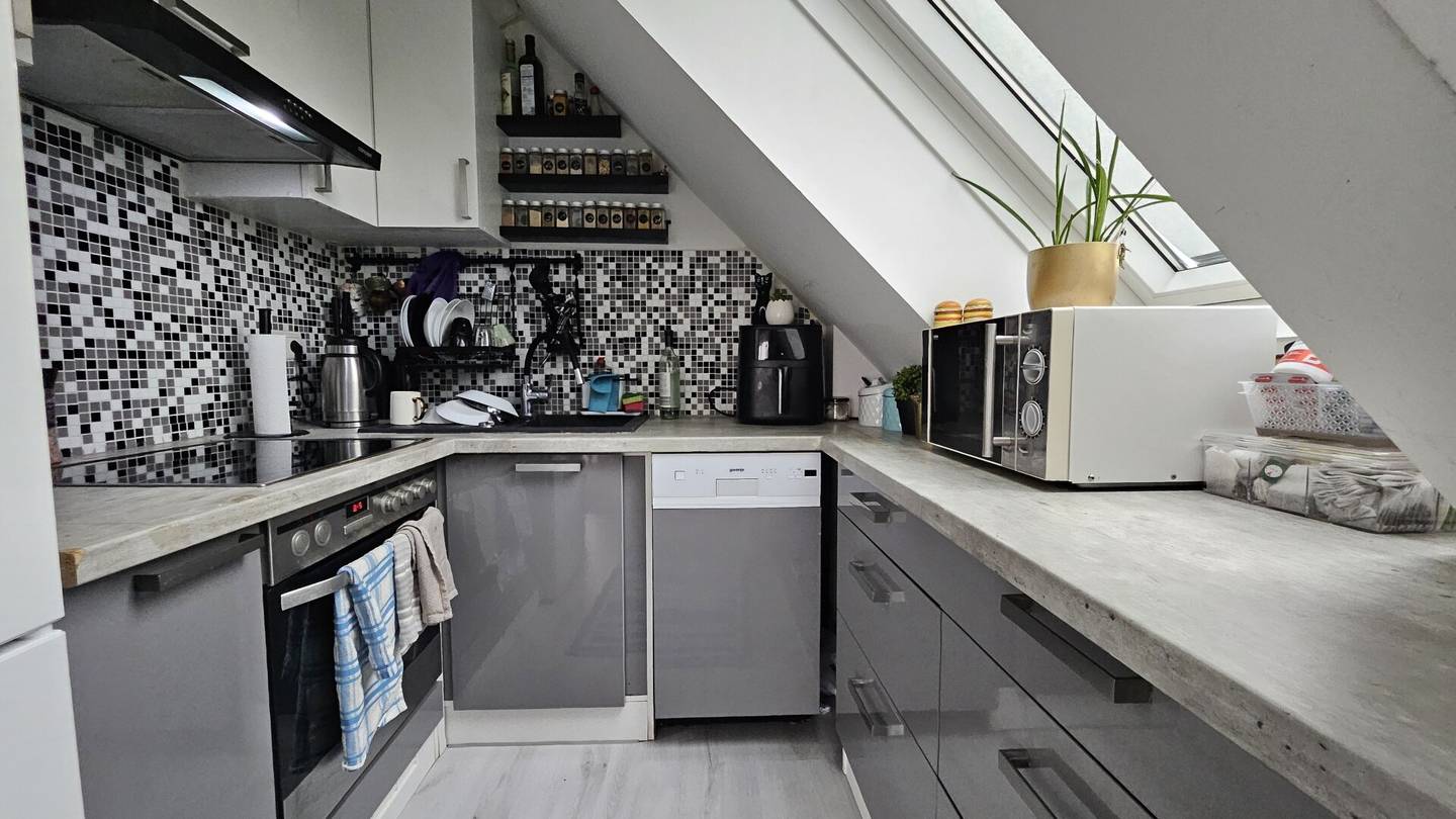 Top floor apartment with roof garden and balcony