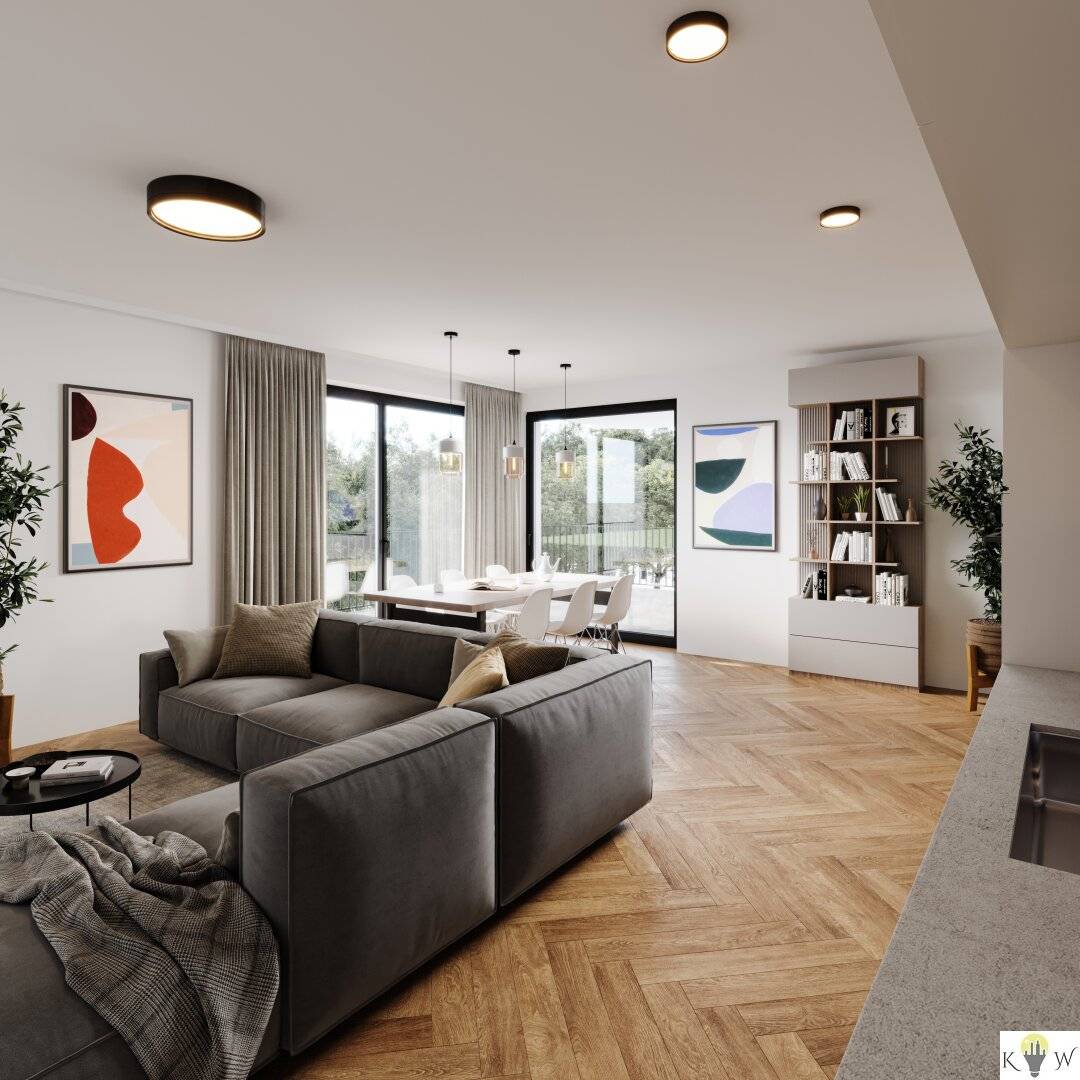 New build apartment with terrace and sea view