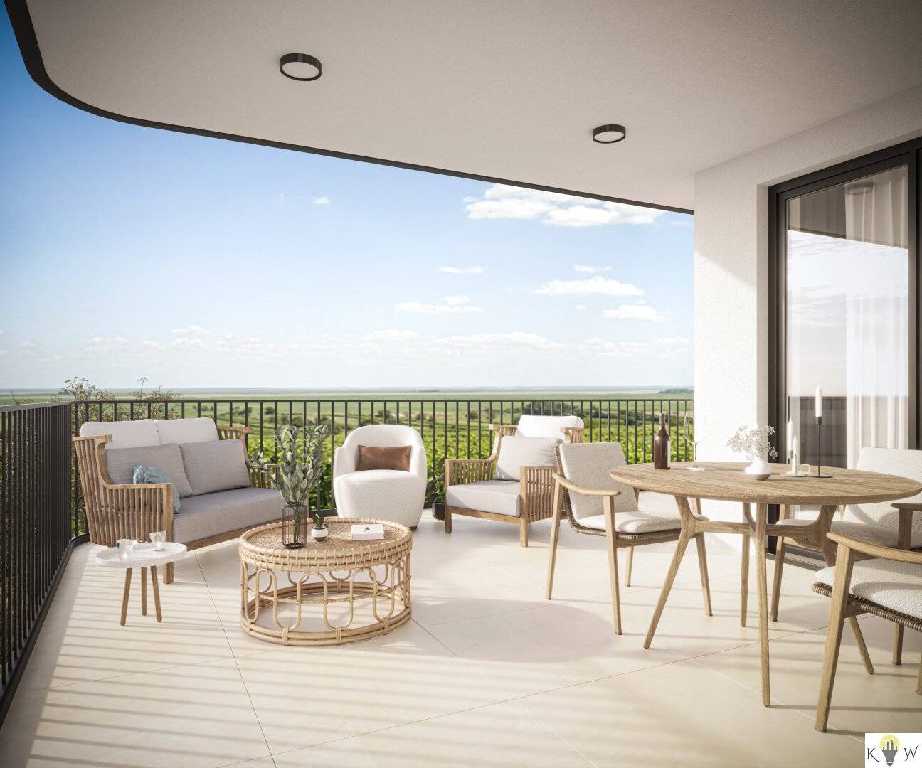 New build apartment with terrace and sea view