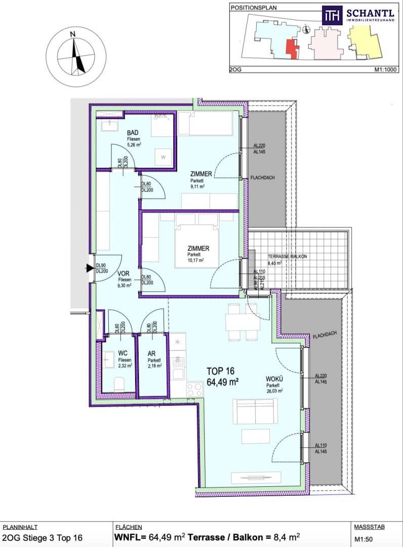 Wohnung Erstbezug Sonnenterrasse Marchfeld Center
