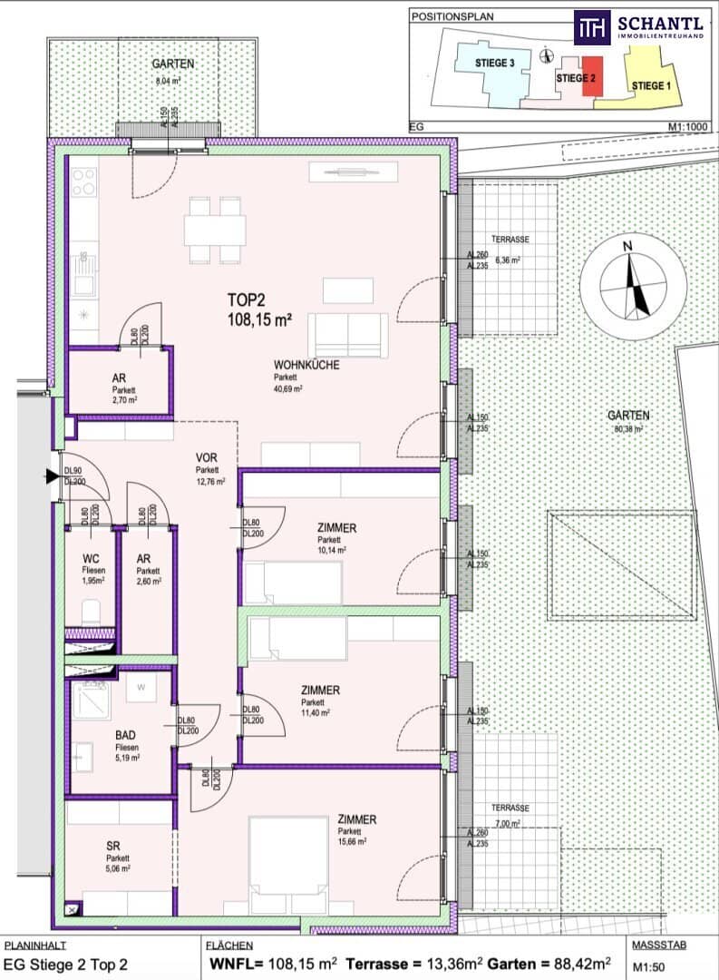 Gartenwohnung im Erstbezug mit privatem Garten