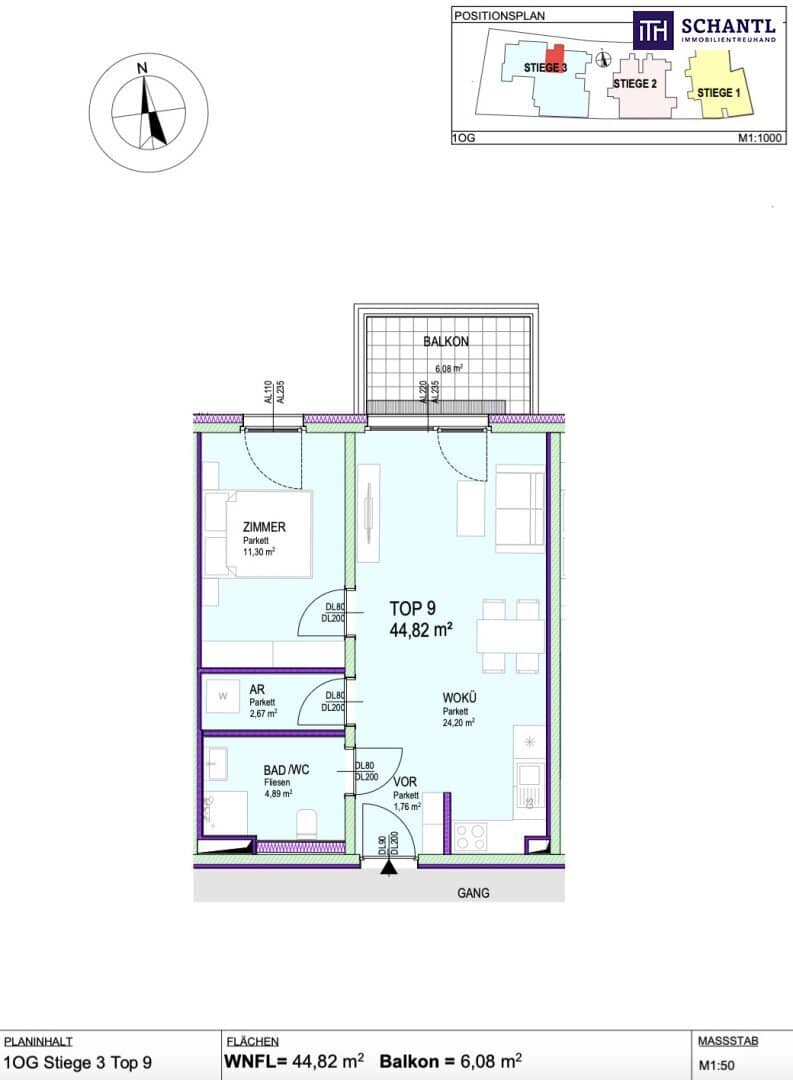 New build apartment balcony Marchfeld