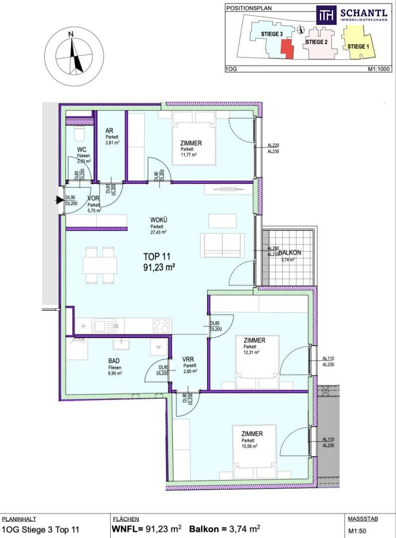 Brand new apartment with quiet courtyard