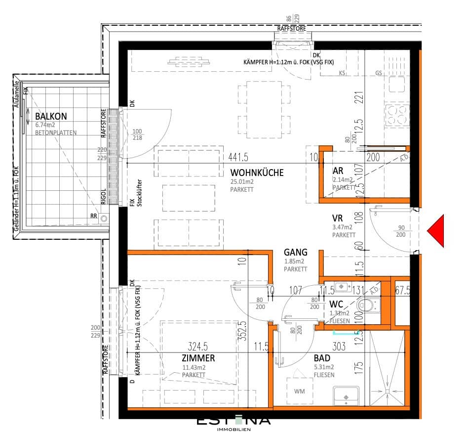 Neubauwohnung mit Balkon im autofreien Quartier am Wienerberg