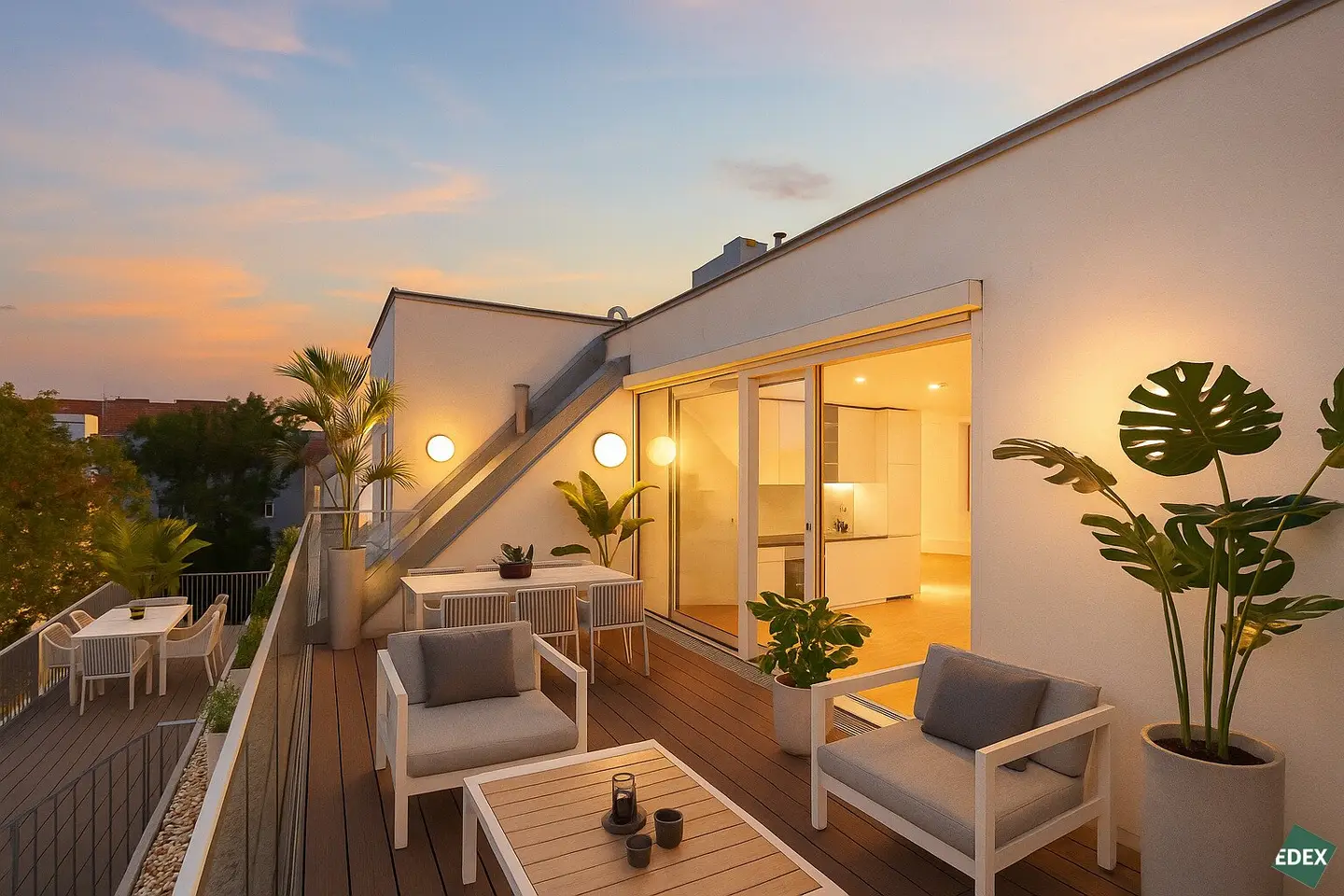 Attic apartment with terrace in quiet courtyard