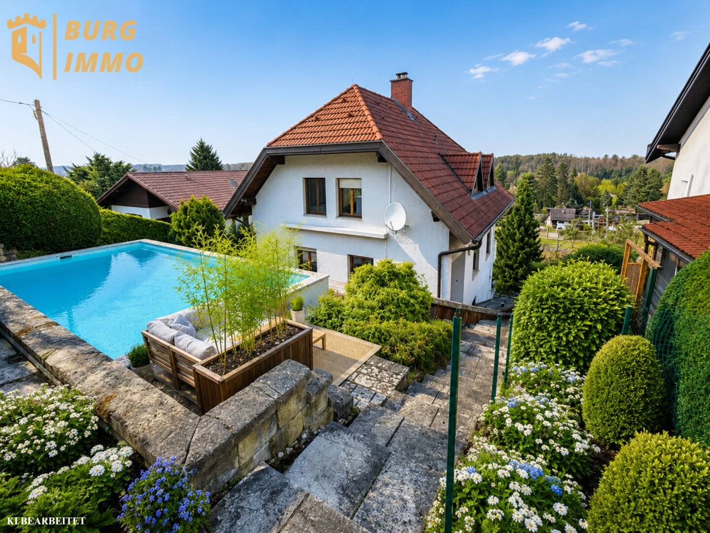 Einfamilienhaus mit Pool Garten und Terrassen in Kritzendorf