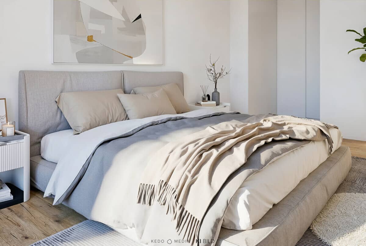 Newly built apartment with two balconies in sunny location