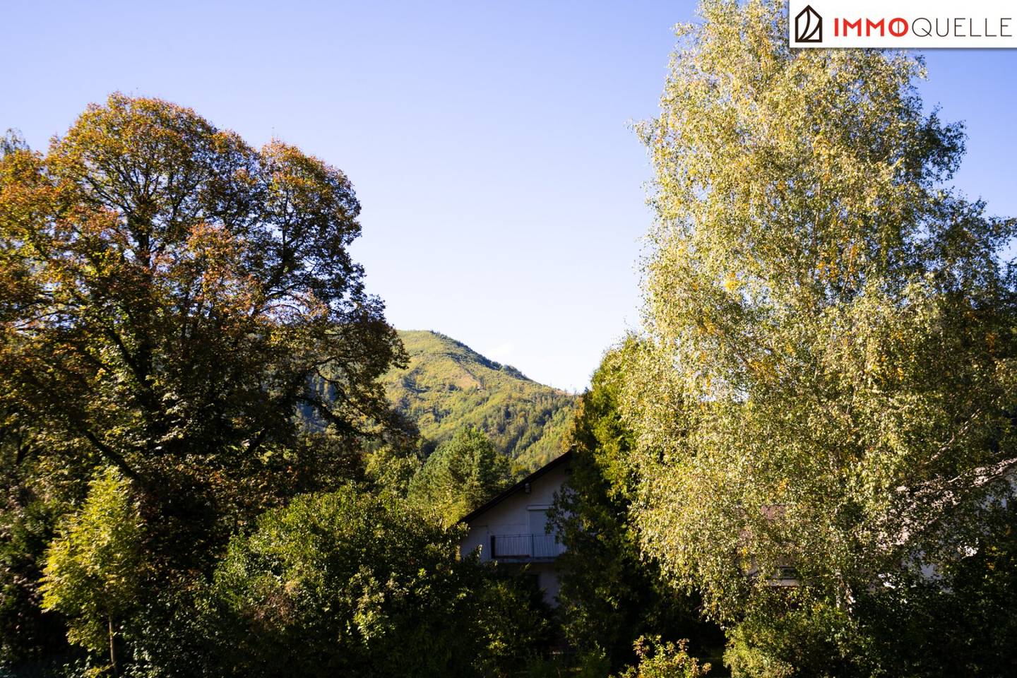 Dachgeschosswohnung Balkon Blick ins Grüne