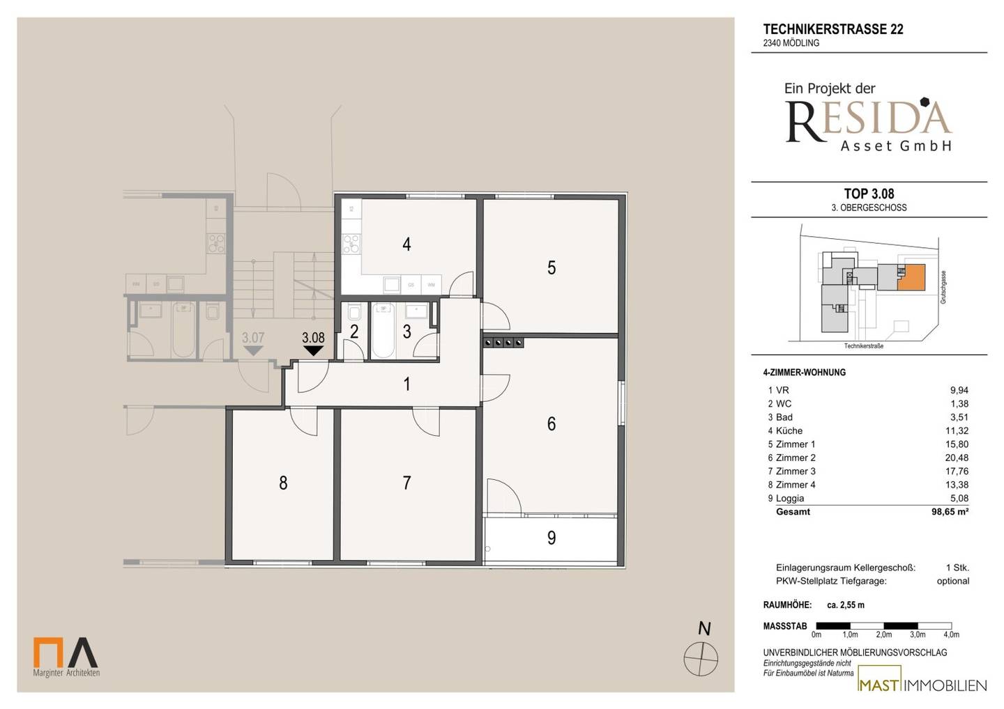 3-Room Attic Apartment Mödling