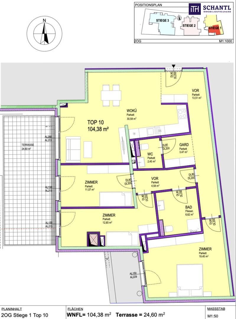Neubau Wohnung mit großer Terrasse nahe Wien
