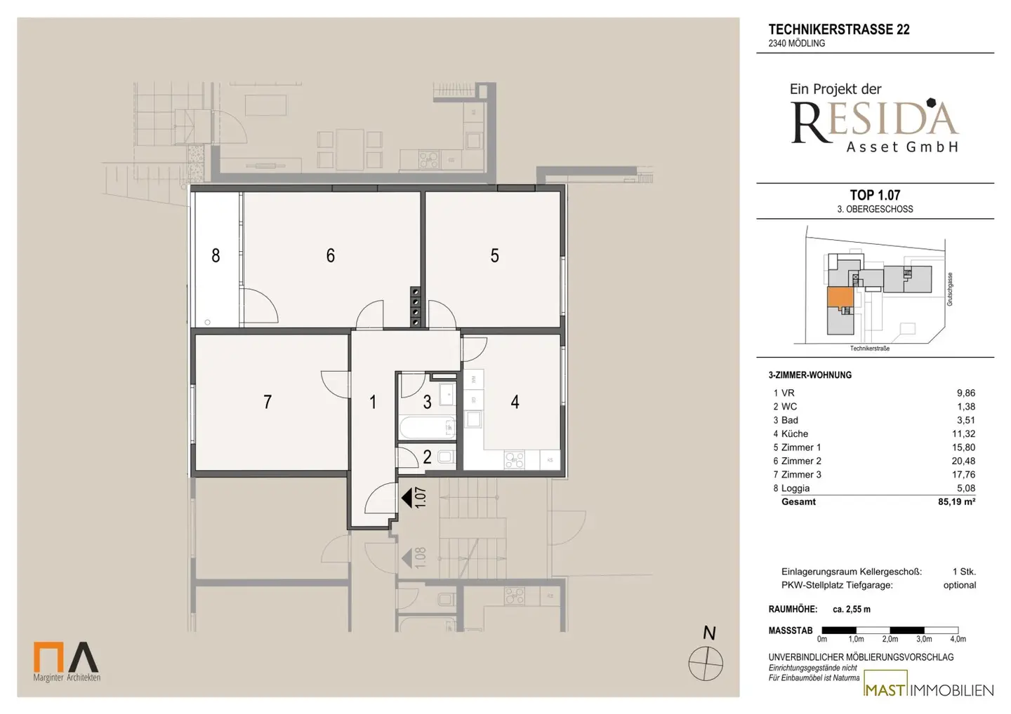 3-Room Apartment Mödling, 80m²