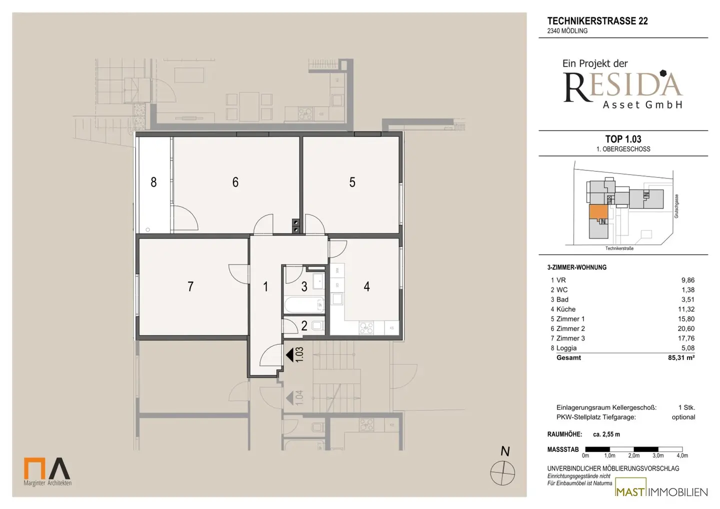 3-Room Apartment Mödling, 80m²