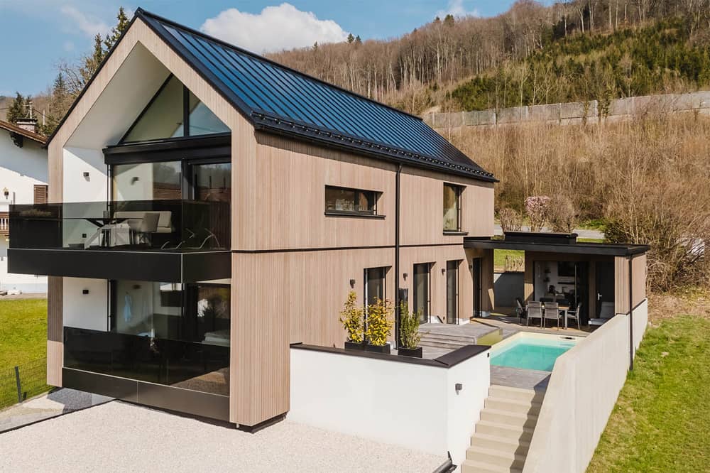 Das Architektenhaus, harmonisch in die Landschaft integriert