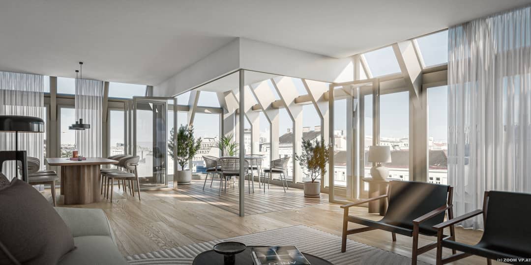 Dachgeschosswohnung am Naschmarkt Erstbezug Loggia