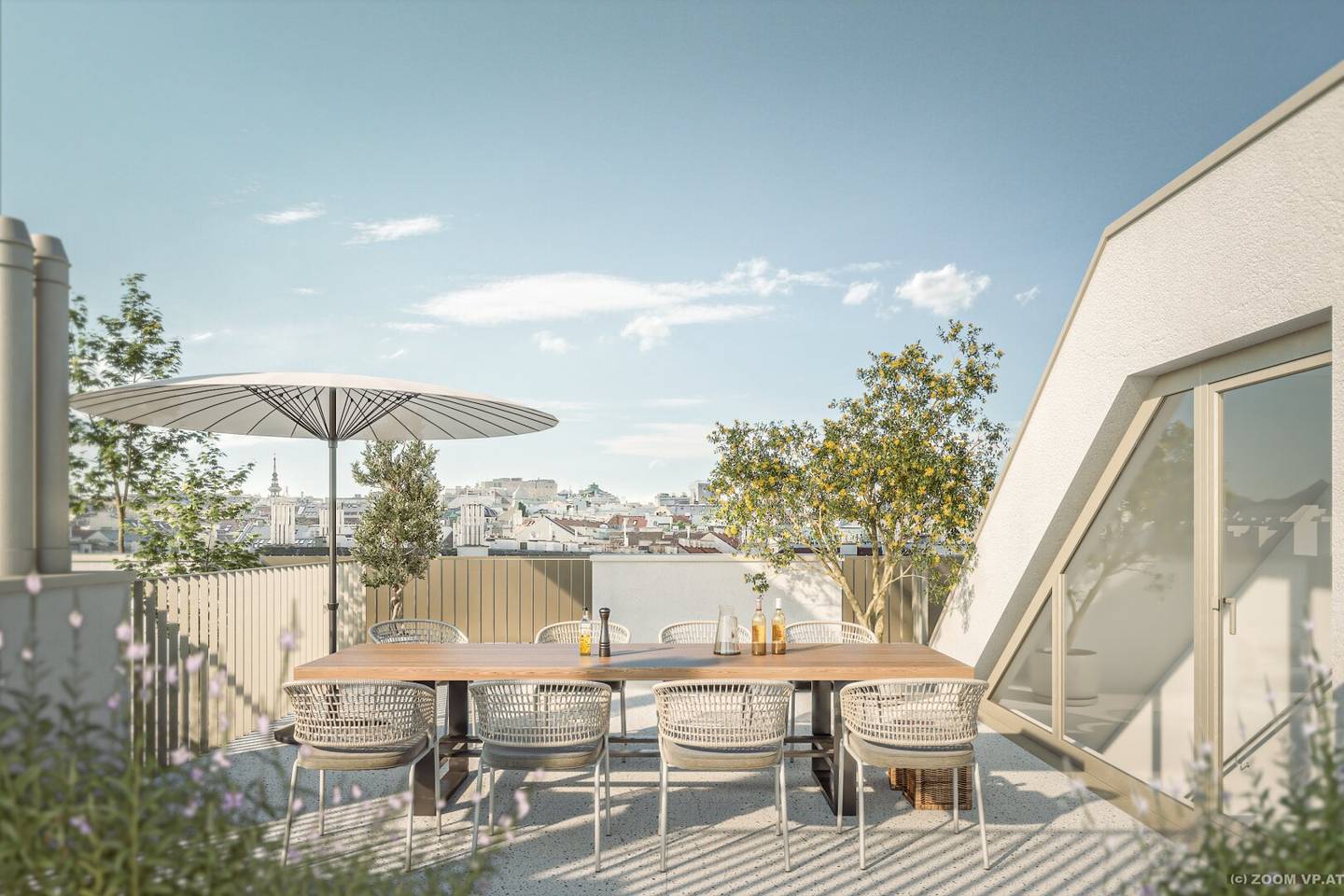 Naschmarkt: 2-Rm Apt w/ Loggia & Roof Terrace