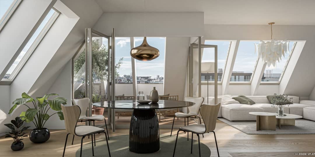 Dachgeschosswohnung mit Dachterrasse direkt am Naschmarkt