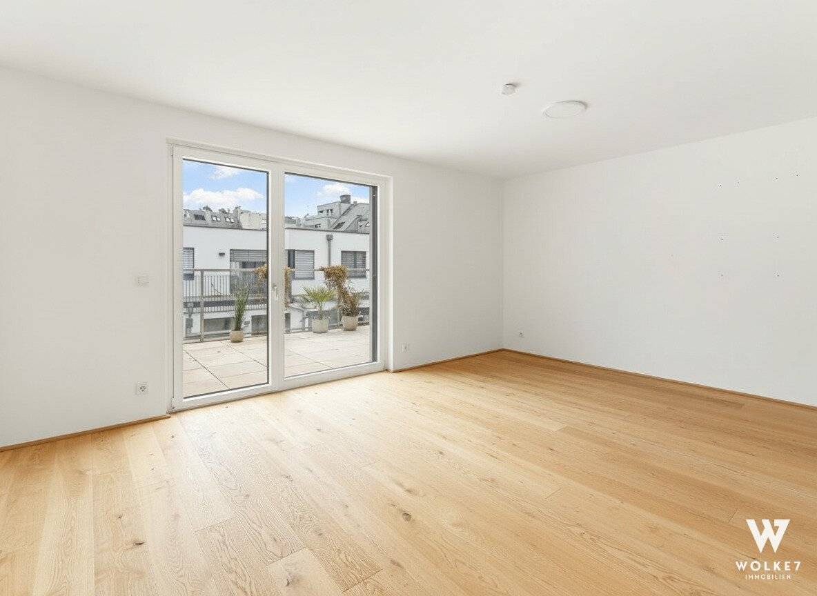 Dachgeschosswohnung nahe U1 Kagraner Platz mit Kamin Klimaanlage und 91 m² Terrasse
