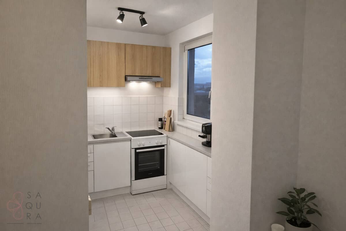 Modern apartment with wide view on fourth floor