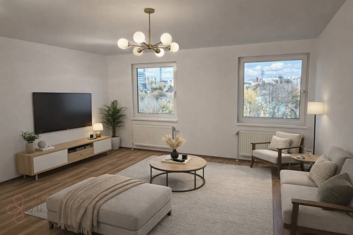 Modern apartment with wide view on fourth floor