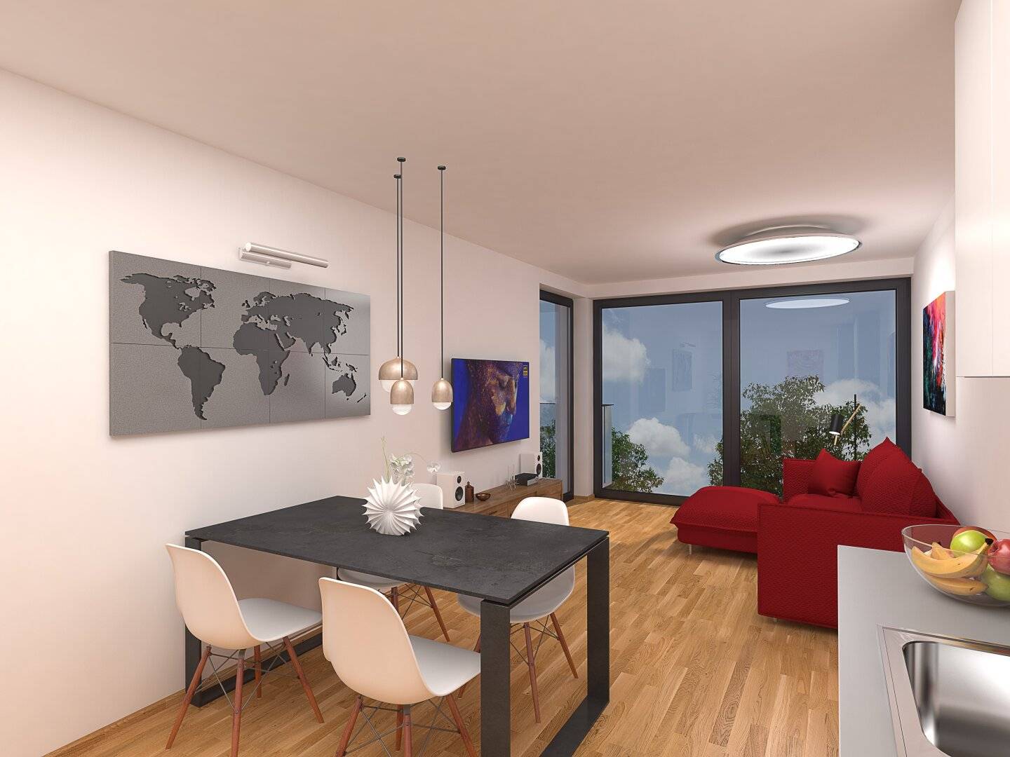 Newly built apartment with terrace near the subway