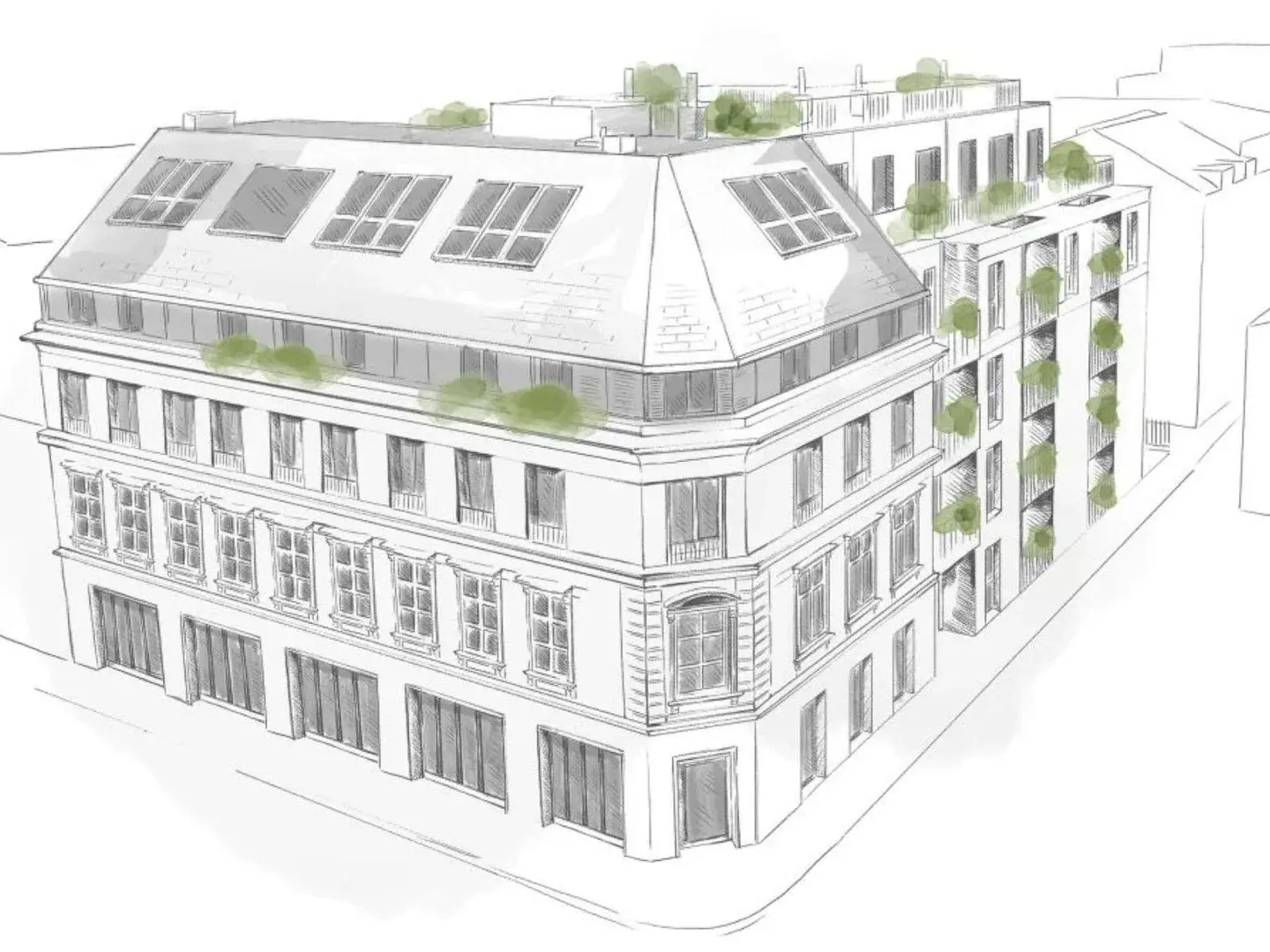 New build apartment Elisenviertel park view