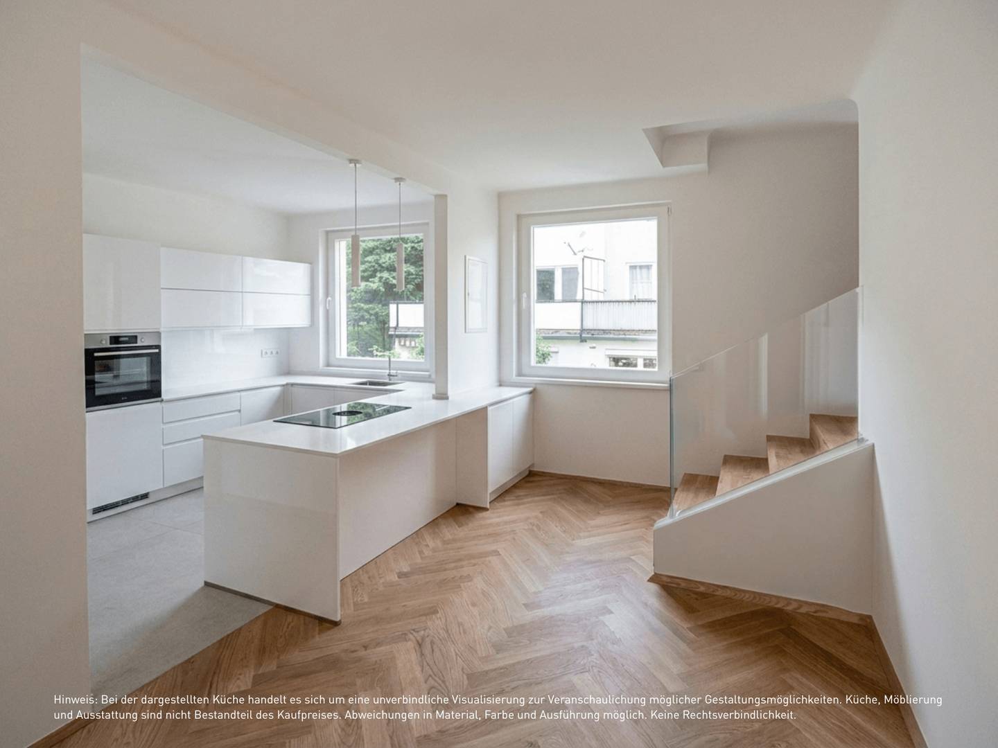 Maisonettewohnung with generous terrace in quiet green setting fully renovated