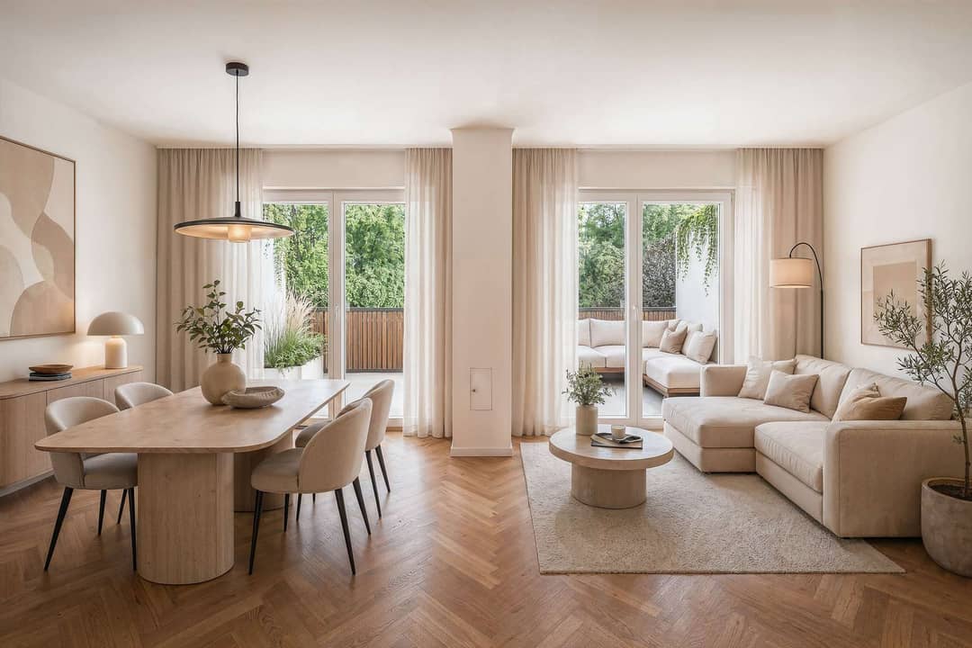 Maisonettewohnung mit großzügiger Terrasse in ruhiger Grünlage voll saniert