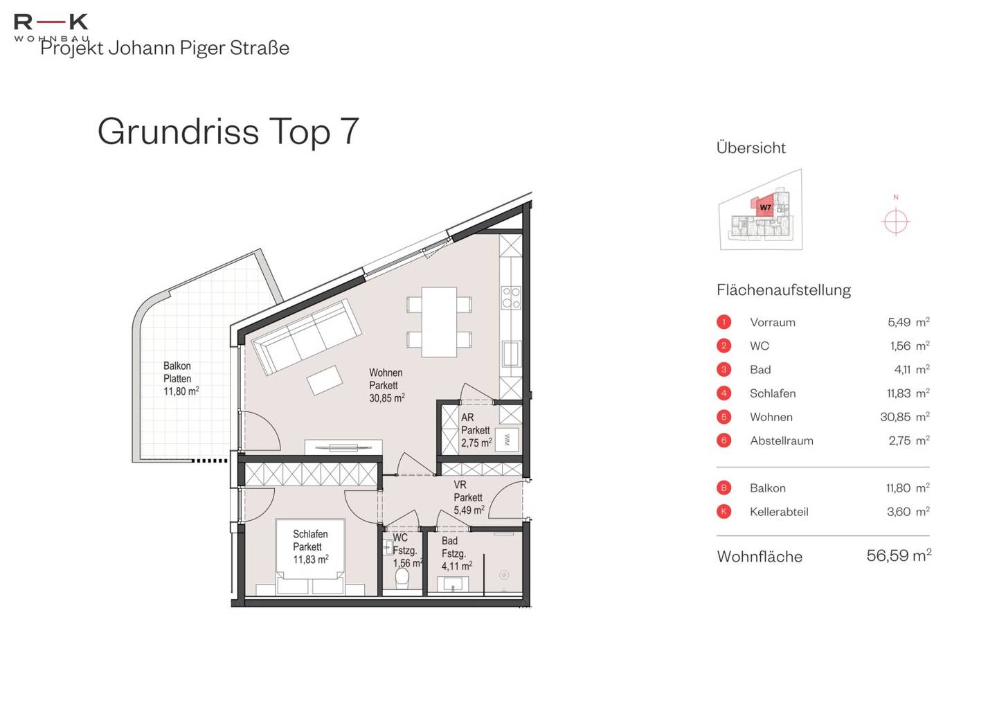 Erstbezug Wohnung mit Balkon