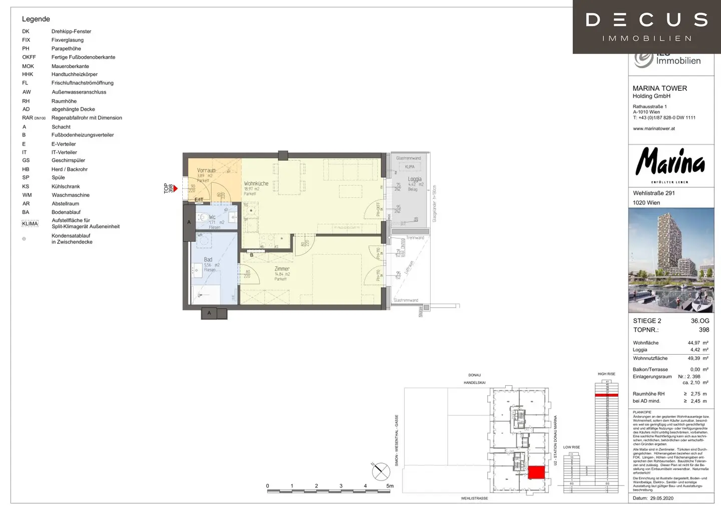 Anlegerwohnung with Danube view and balcony