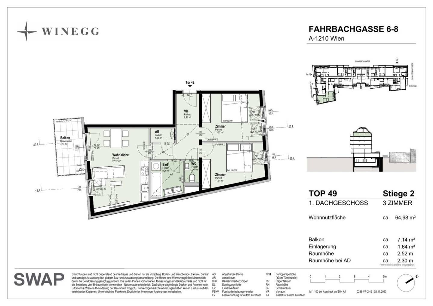 3-Zimmer-Wohnung Balkon Floridsdorf