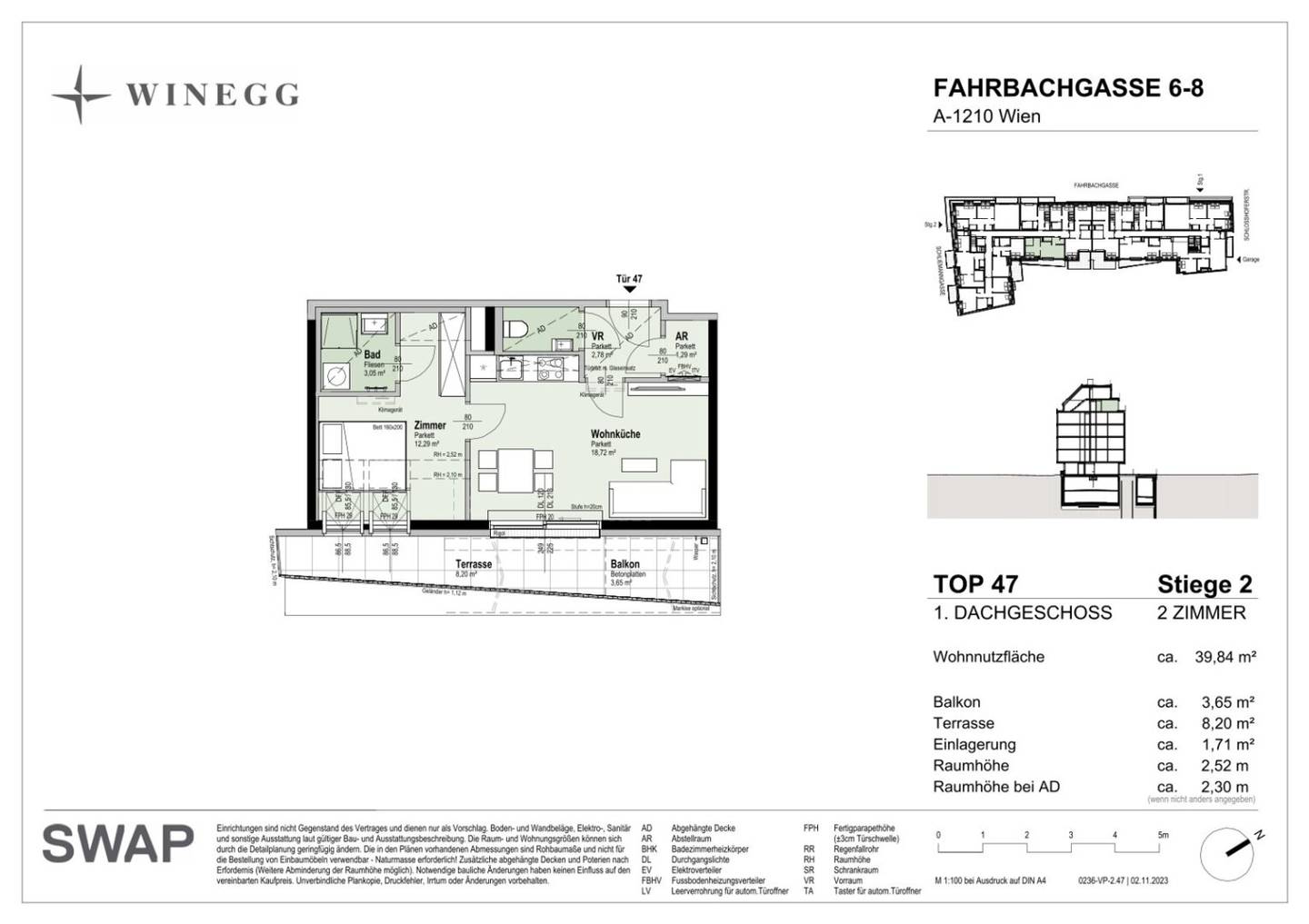 2-Zimmer-Wohnung mit Terrasse in Floridsdorf