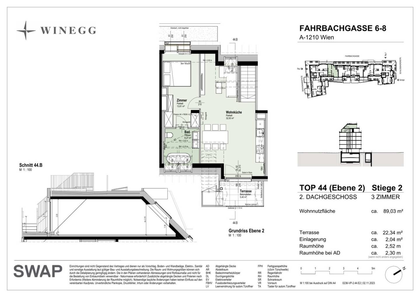 3-room flat with terraces in Floridsdorf