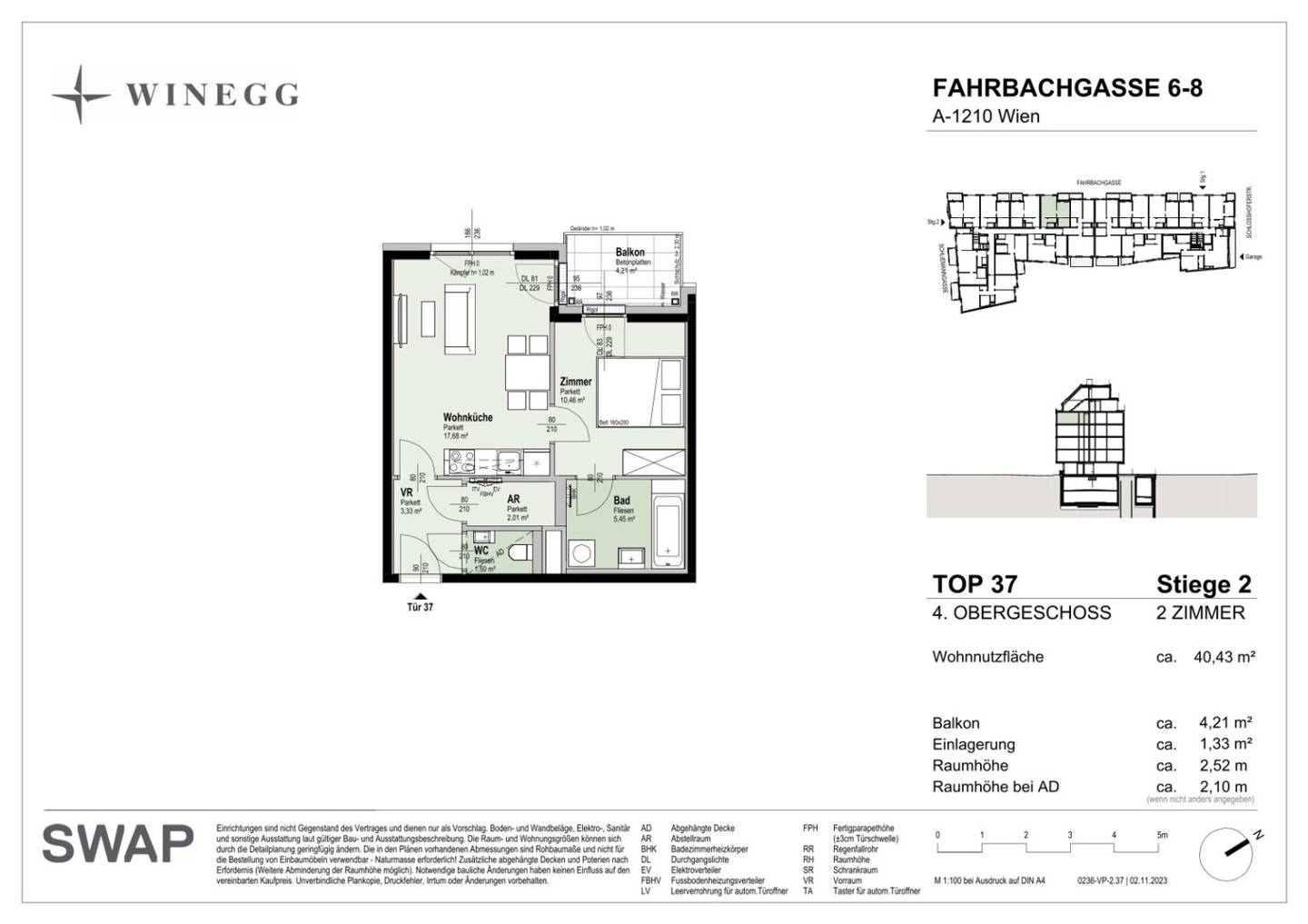 2-Room Apartment with Balcony in Floridsdorf
